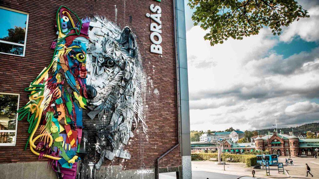 Målning av Bordalo II.