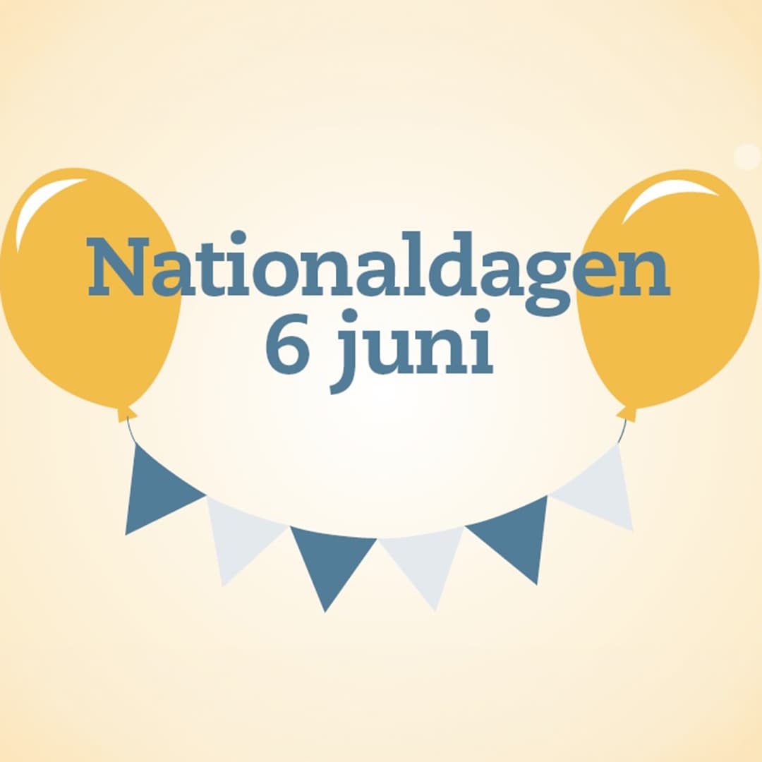ballonger och vimplar i gult och blått
